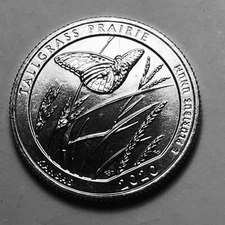 2020 D Washington quarter ATB unc Kansas Tallgrass Prairie from mint roll