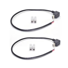 ELNONE 2PCS 22AWG USB C Pigtail 2 Wire Up-Down Direction0.3M/1FT 5V 3A USB C ...