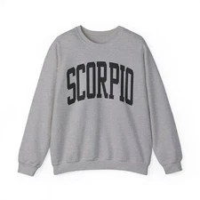 Scorpio Astrology Birthday Sweatshirt Gifts Crew Neck Shirt Long Crewneck Men