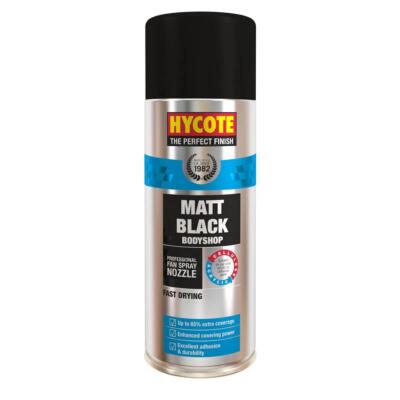 Hycote Mattschwarz schnelltrocknende Aerosol-Sprühfarbe 400 ml