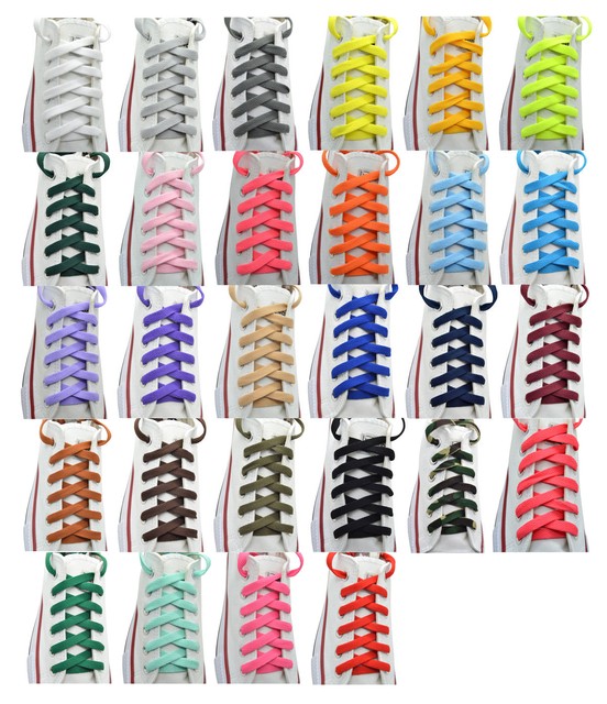 12 Pairs 45" Flat 8mm wide athletic Sneaker shoelaces 28 color eBay