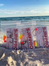 4 Pompano Pier/Surf/Beach Fishing Rigs, 2/0 Circle - 25lb Fluoro - Fall Crush