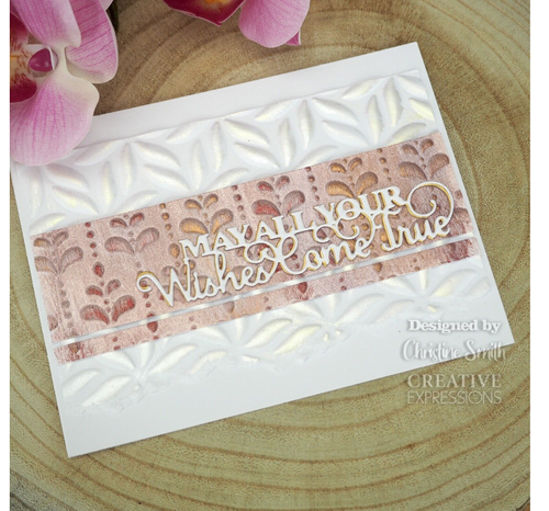 Art Deco Flowers 7.5" x 5.75" 3D Embossing Folder - Sue Wilson EF3D-044 - Picture 4 of 5