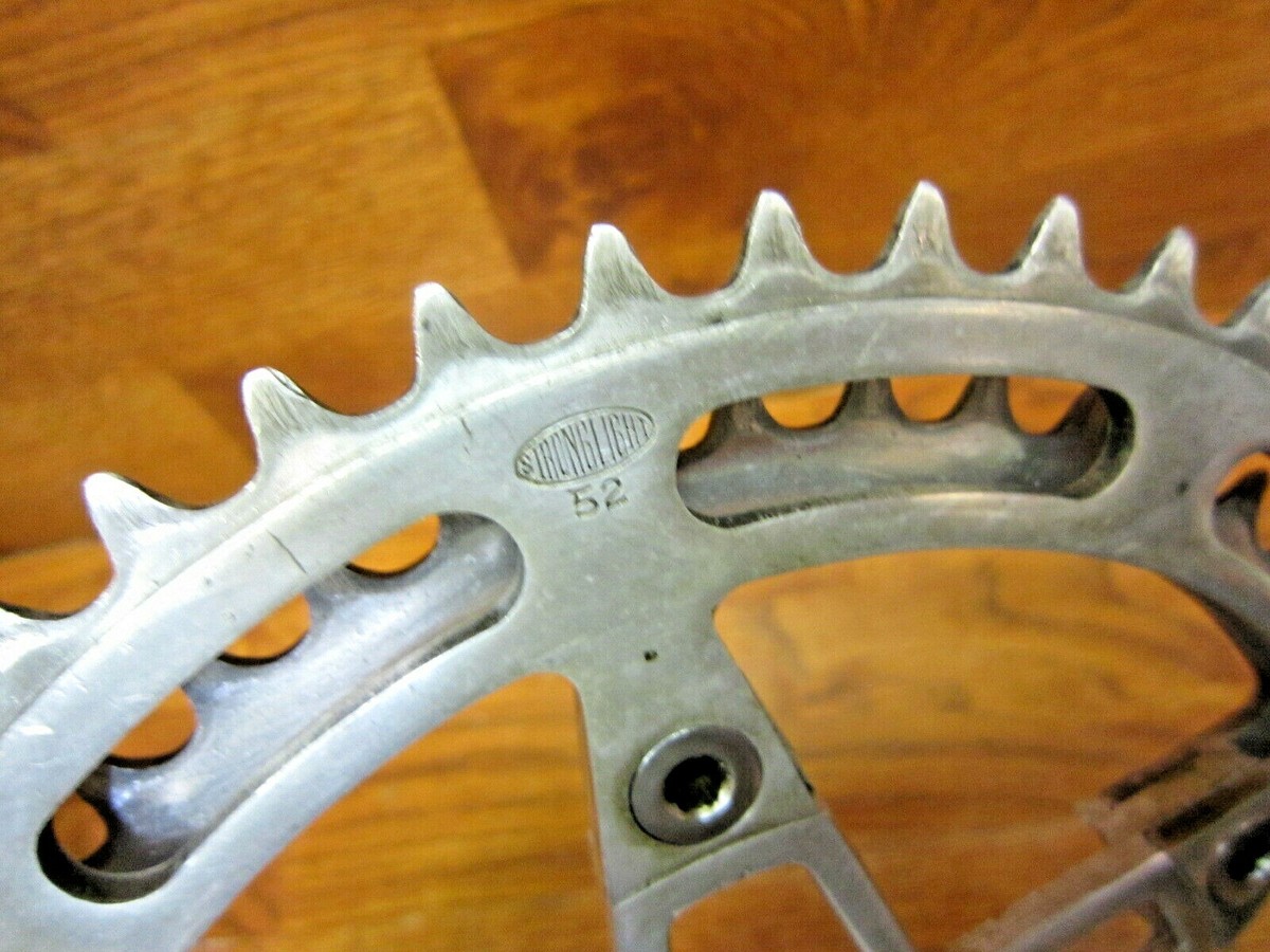 VINTAGE STRONGLIGHT MODEL 93 170L 52/45T CRANK SET - FRENCH 14x125