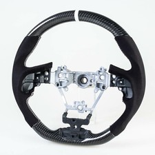 Volante bianco scamosciato carbonio per Subaru Impreza Forester Ascent Crosstrek