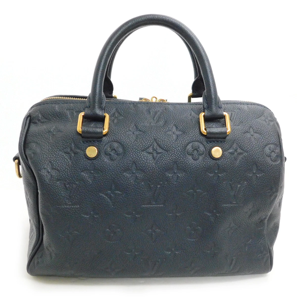 LOUIS VUITTON Empreinte Blue Speedy 25 Handbag Shoulder Leather Dust Bag  AUTH LV