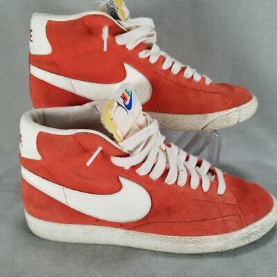 Vintage 2014 Nike Blazer Mid Suede Mens Size 10 QS Team Orange Sail 1 638322 800