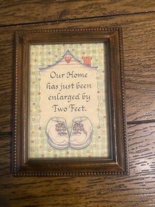 Our Home Has Just Been Enlarged By Two Feet 5x7 Baby Shower Gift
