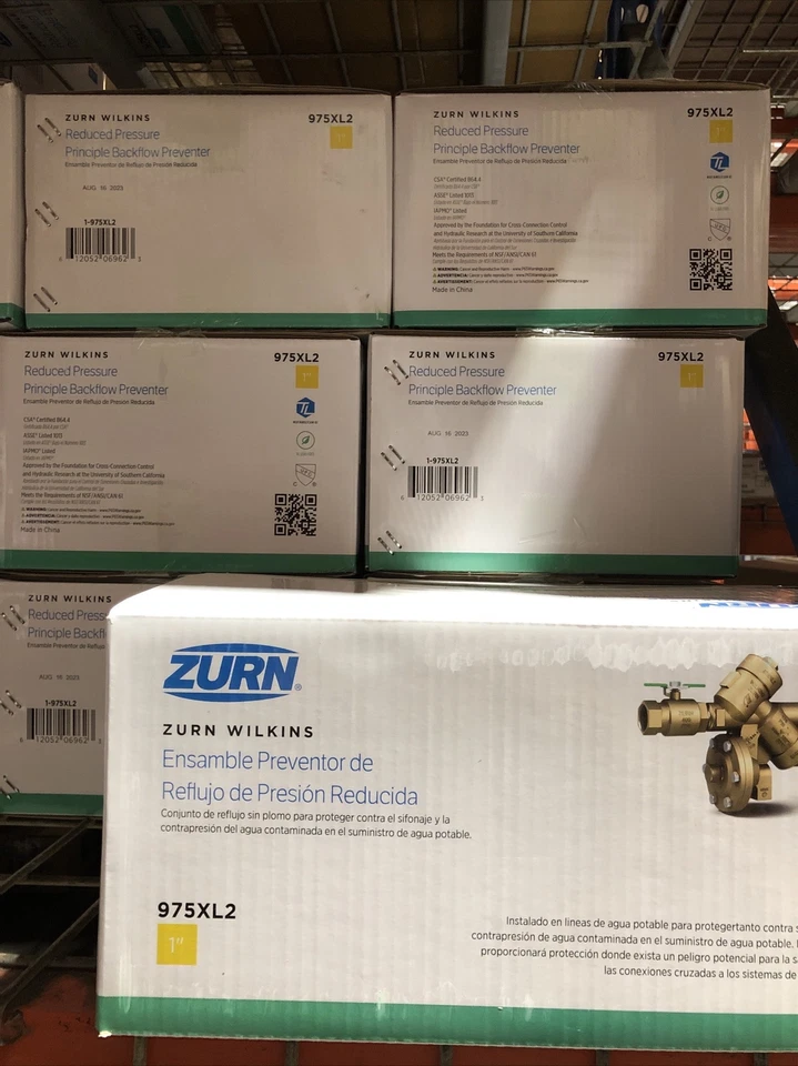 Zurn Wilkins 1-975XL2 1" Reduced Pressure Zone Backflow Preventer Lead-Free NEW - Image 4 of 4