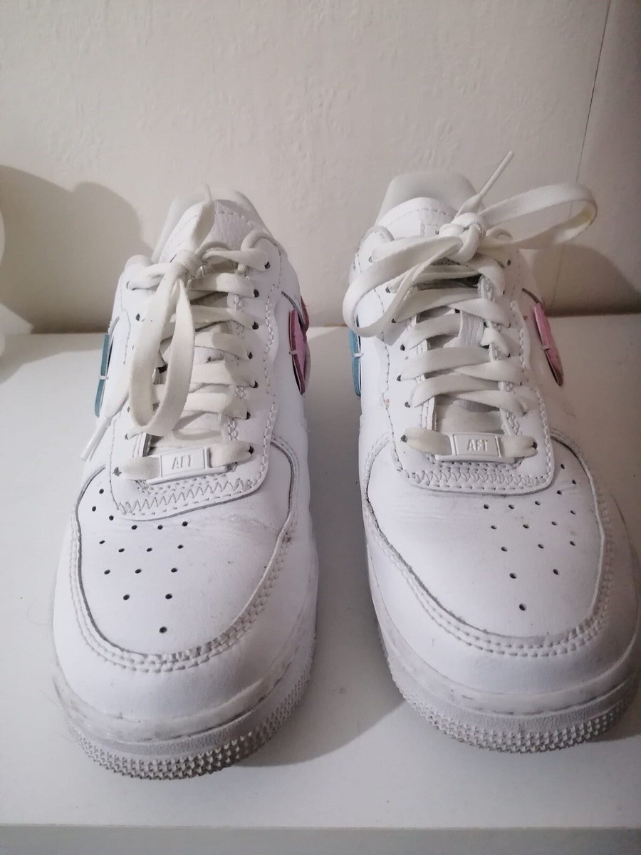 Nike Air Force LXX White Pink Aqua UK Size UK