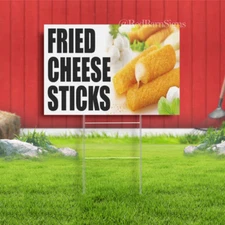 FRIED CHEESE STICKS Advertising Yard Sign deep fry fast food bar