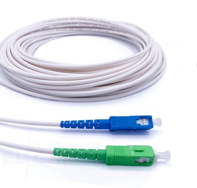   - 30m LWL Glasfaser-Kabel SC/APC auf SC/UPC Stecker Simplex 9/125μm Patchka...