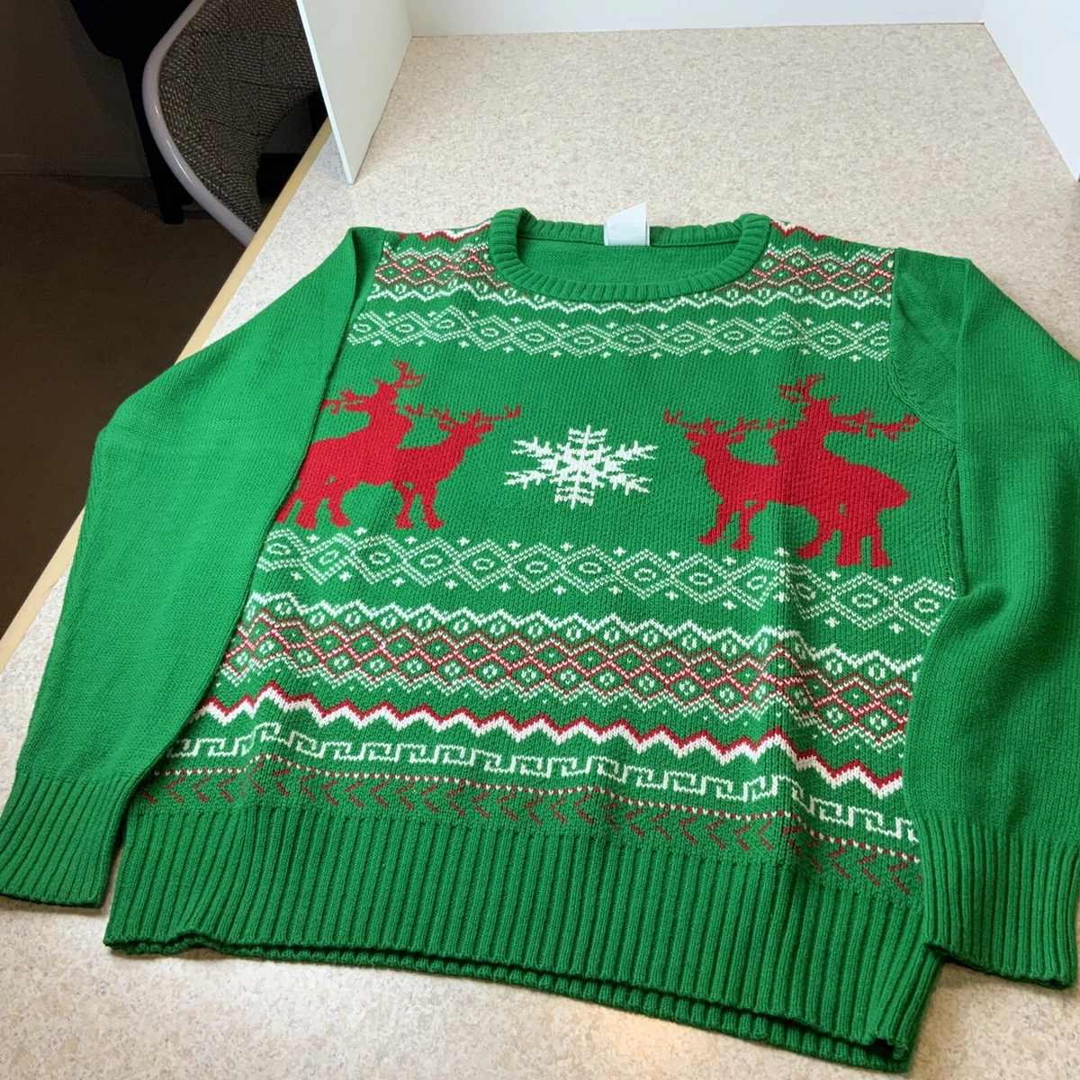 Spencers VTG Ugly Christmas Sweater Reindeer Humping Men s M Funny Pullover