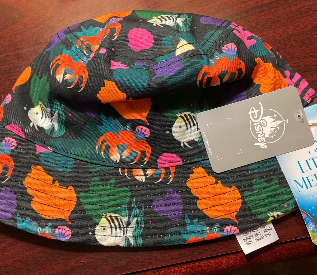 Disney Parks The Ittle Mermaid Reversible Bucket Hat Disney Ariel The Little Mermaid Bucket Hat 2023 Reversible  main image 2