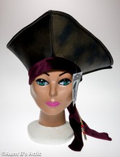 Pirate Hat Foam Fabric Open Crown Tricorn Costume Hat With Beaded Trendills