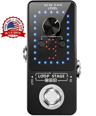 Looper Pedal de guitarra Pedal de bucle de guitarra Pedal afinador 9 bucles