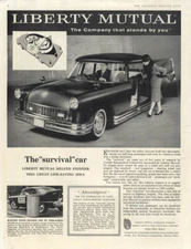 The Survival Car from Cornell Aeronautical Lab Liberty Mutual ad 1958 SEP