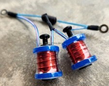 1" 8-32 Tattoo Machine 7.5 Wrap Blue Washers Clear Shrink Candy Blue Red Wire US