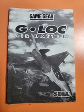 G Loc Air Battle GLoc Sega Game Gear Instruction Manual Only