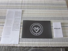 KLIPSCH REFERENCE SPEAKERS OWNER'S MANUAL . NEW .