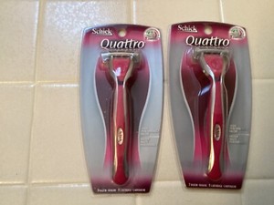 Schick Quattro Women Razor Lot of 2 Razor & Cartridges