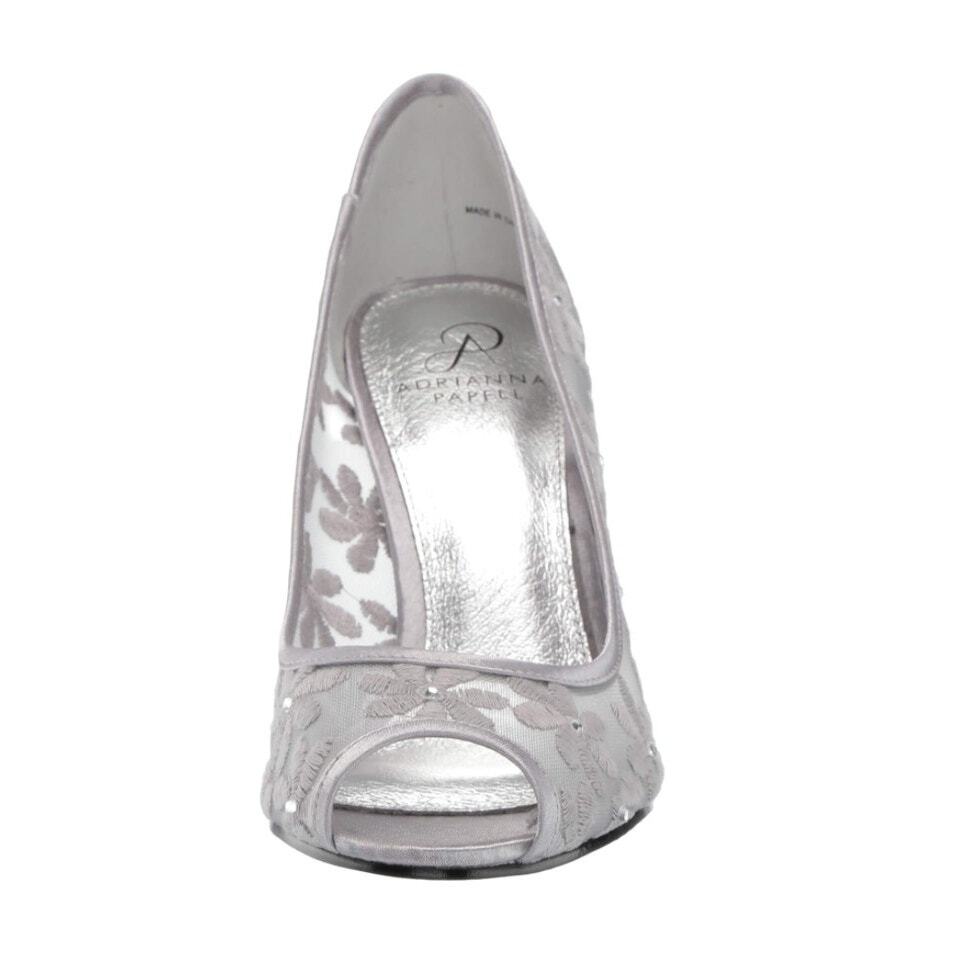 Adrianna PAPELL Womens Frances SILVER Sophia Mesh Heels  display picture 1
