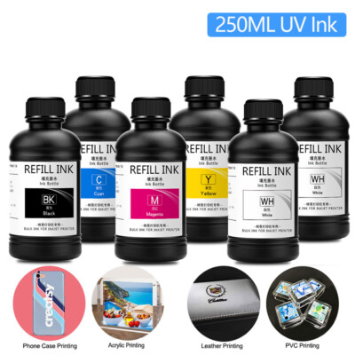 6x250ml LED UV Ink For Epson XP600 TX800 DX5/7/10 L805/1800 R290 1390 1400 1410 