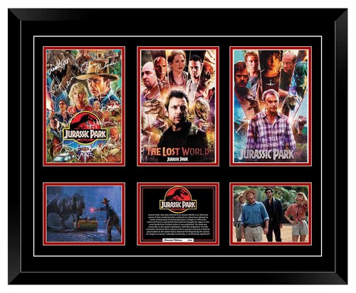 JURASSIC PARK ORIGINAL TRILOGY SIGNED POSTER LIMITED EDITION FRAMED MEMORABILIA - Picture 2 of 5