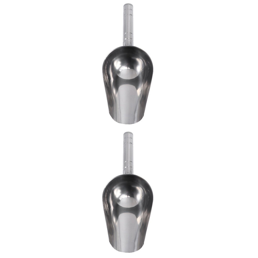 2 Count Dog Food Scoop Stainless Steel Shovel Cat Dry Large Metal for