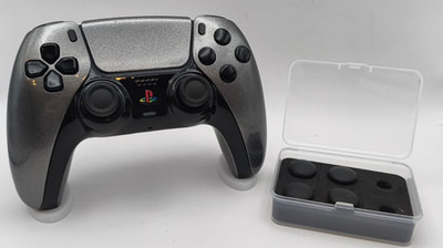 Sony PS5 DualSense Controller - Custom Silber/Schwarz mit TMR Hall Effect-Sticks