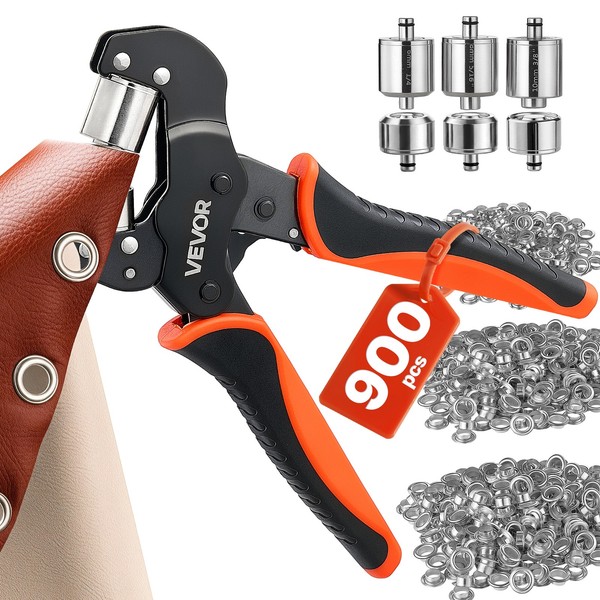 Vevor ÖSenzange Mit 900 Tlg. Set ÖSen 6Mm 8Mm 10Mm Magnetische ÖSenpresse-image
