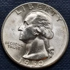 1950 S Washington Quarter 25c Silver BU UNC GEM Brilliant Uncirculated #97370
