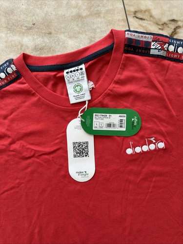 T-SHIRT UOMO DIADORA ACCENDI IL TUO FUOCO COTONE OFFSIDE TG. POMODORO GRANDE ROSSO NUOVO - Foto 10 di 10