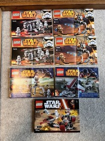 Lego Star Wars Instruction Manuals lot - From Sets 6205 7201 7656 7913 8014 +++