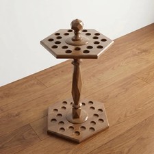 Wooden Walking Cane Stand Holder for 20 Canes Handmade Hexagon Cane Rack 24