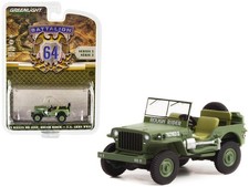 Greenlight 61020A 1942 Willys MB Jeep #20362162-S Green U.S. Army WWII 1/64