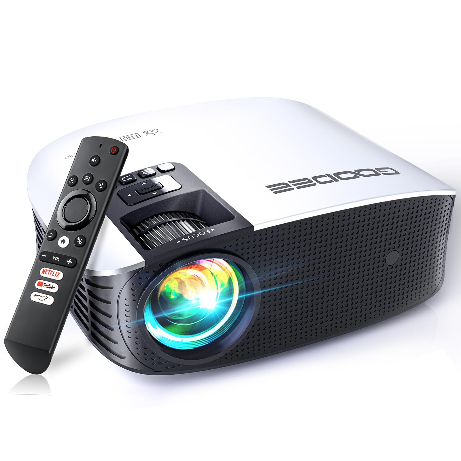 Smart 4K Projector with 5G WIFI and Bluetooth, Netflix/Amazn Prime Video Cert...