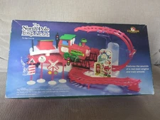 Kurt S Adler The North Pole Express Christmas Train Santa Animated Tested