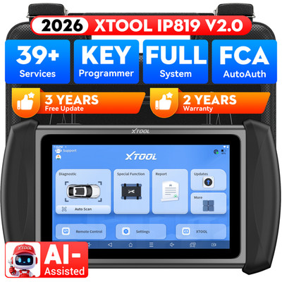  XTOOL IP819 AI Assisted Car Scanner Diagnostic Tool Key Programmer 39+ Service