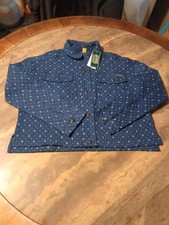 Ralph Lauren Polo Country Girls Geometric Double Knit Shirt Jacket Large 12-14