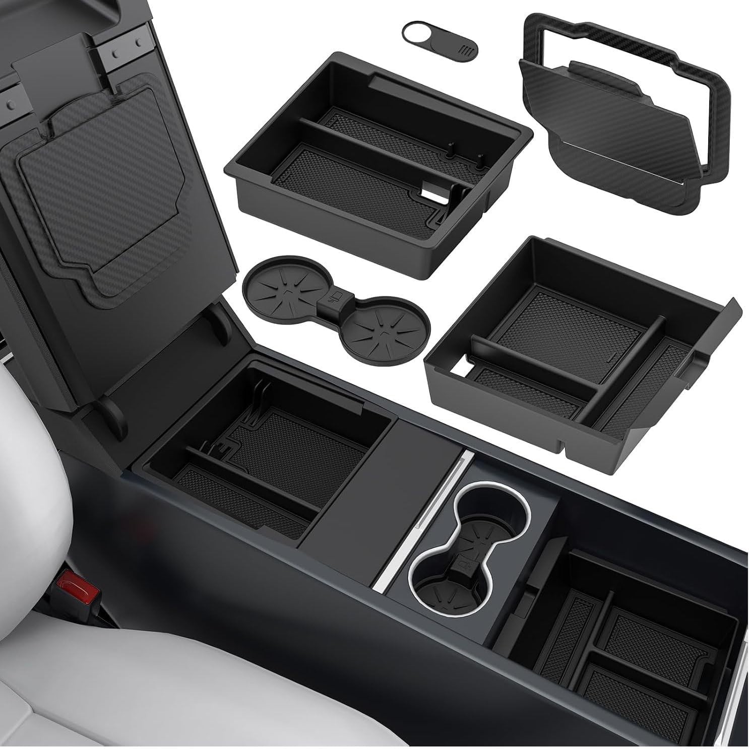 5PCS Center Console Organizer Set for Tesla Model Y Juniper Accessories, Model 3