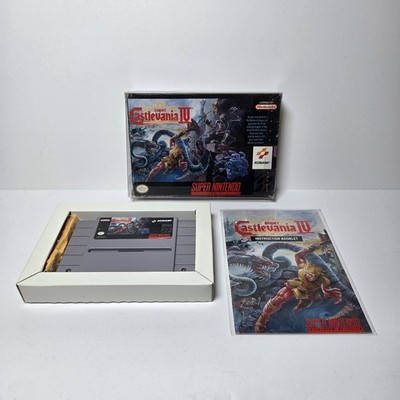 TESTED Super Castlevania IV (SNES) Box + Manual + Protective Case ~SAFE SHIPPING
