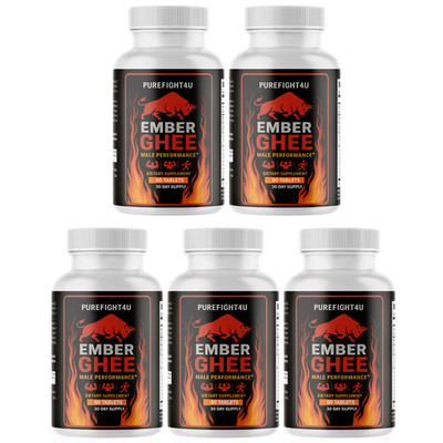 Ember Ghee Men s Vitality & Stamina Supports Supplement - 5 Bottles