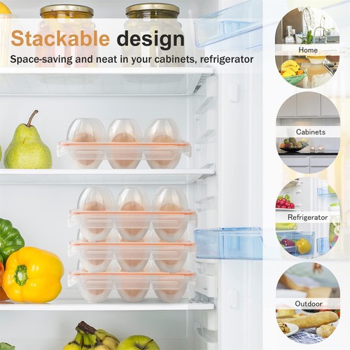 6 Grids Egg Holders, Egg Cartons For Refrigerator, Egg Storage Container, Sho... - 第 7/9 張圖片