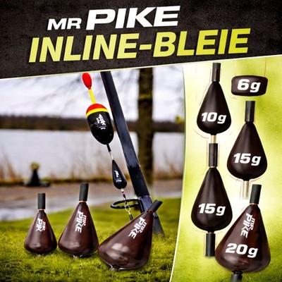 Quantum Mr. Pike Posenbleie Slide Sinker Lead-free 6-20g schwarz 3 Stk Posenblei