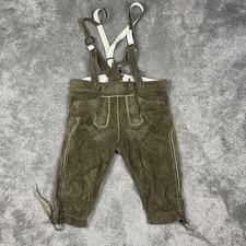 Trachtenhose Lederhose Kniebundhose Grünlich Khaki Einfache Bundweite: 48cm