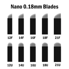 0.18mm Microblading U Shape Tattoo Needles Permanent Makeup Eyebrow Manual Pen