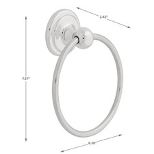 JAMESTOWN TOWEL RING - FRANKLIN BRASS COLLECTION - POLISHED CHROME