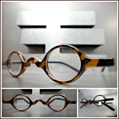 Men Sophisticated Professor Style READING EYE GLASSES READERS Small Round Frame