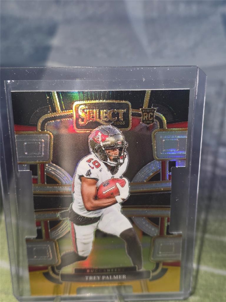 2023 Panini Select - Concourse Trey Palmer #94 Black & Gold Prizm Die-Cut (RC)